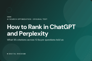 How to rank in ChatGPT and Perplexity: what 95 citations across 10 buyer questions told us