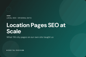 Location pages SEO at scale: what 116 city pages on our own site taught us