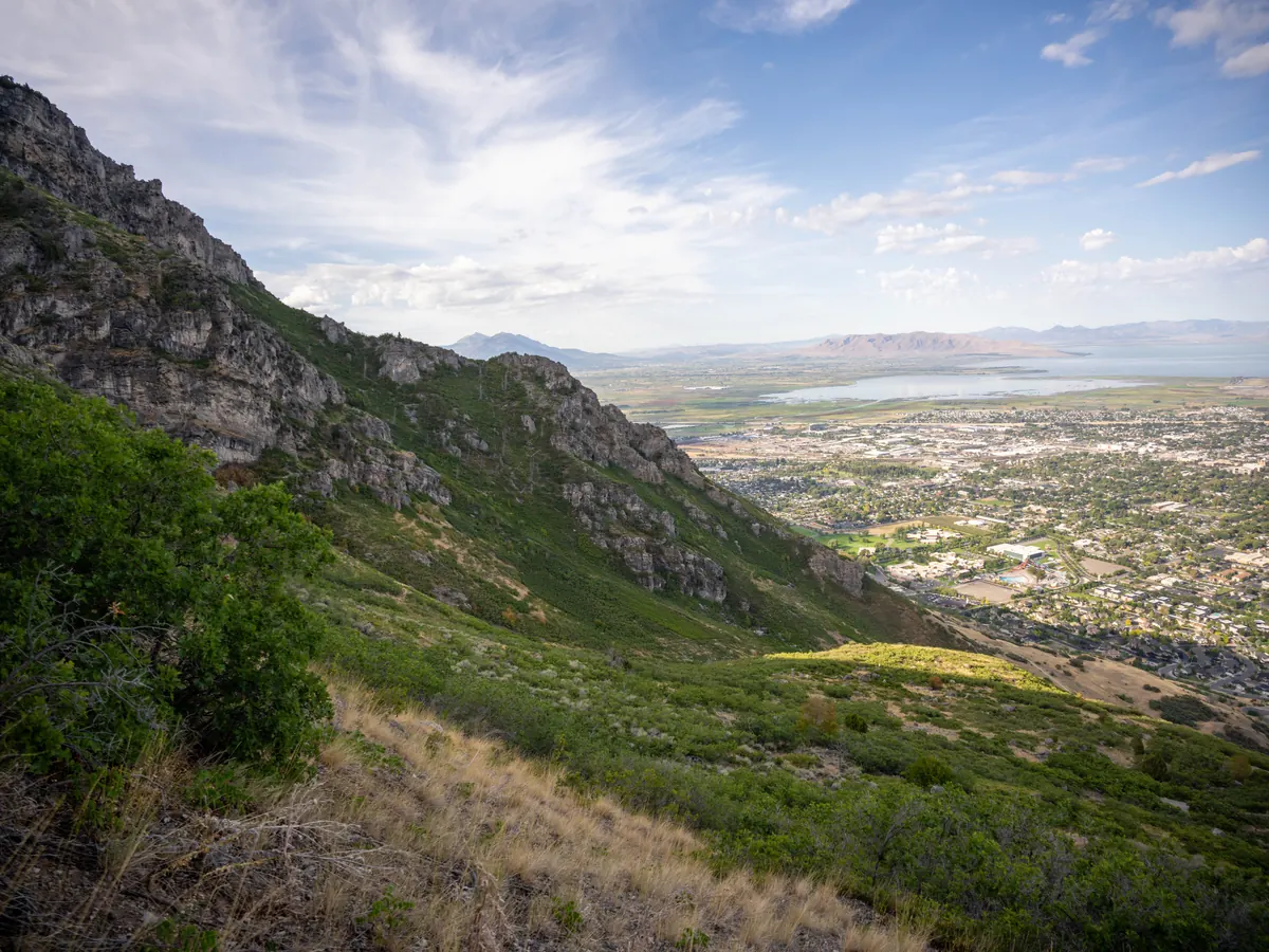 View over Utah Valley from the mountains